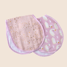 Load image into Gallery viewer, Pink Heart Of Gold Bamboo Muslin Burp Cloths - Pack of 2
