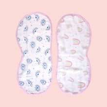 Load image into Gallery viewer, Multi-Color Sweet Dreams Bamboo Muslin Burp Cloths - Pack of 2
