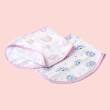 Load image into Gallery viewer, Multi-Color Sweet Dreams Bamboo Muslin Burp Cloths - Pack of 2
