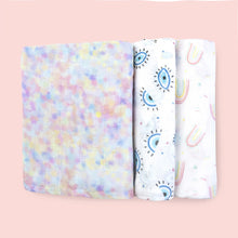 Load image into Gallery viewer, Multi-Color Sweet Dreams Bamboo Muslin Swaddles - Pack of 3
