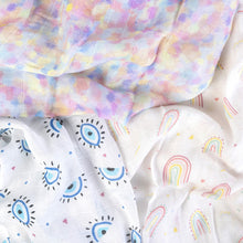 Load image into Gallery viewer, Multi-Color Sweet Dreams Bamboo Muslin Swaddles - Pack of 3
