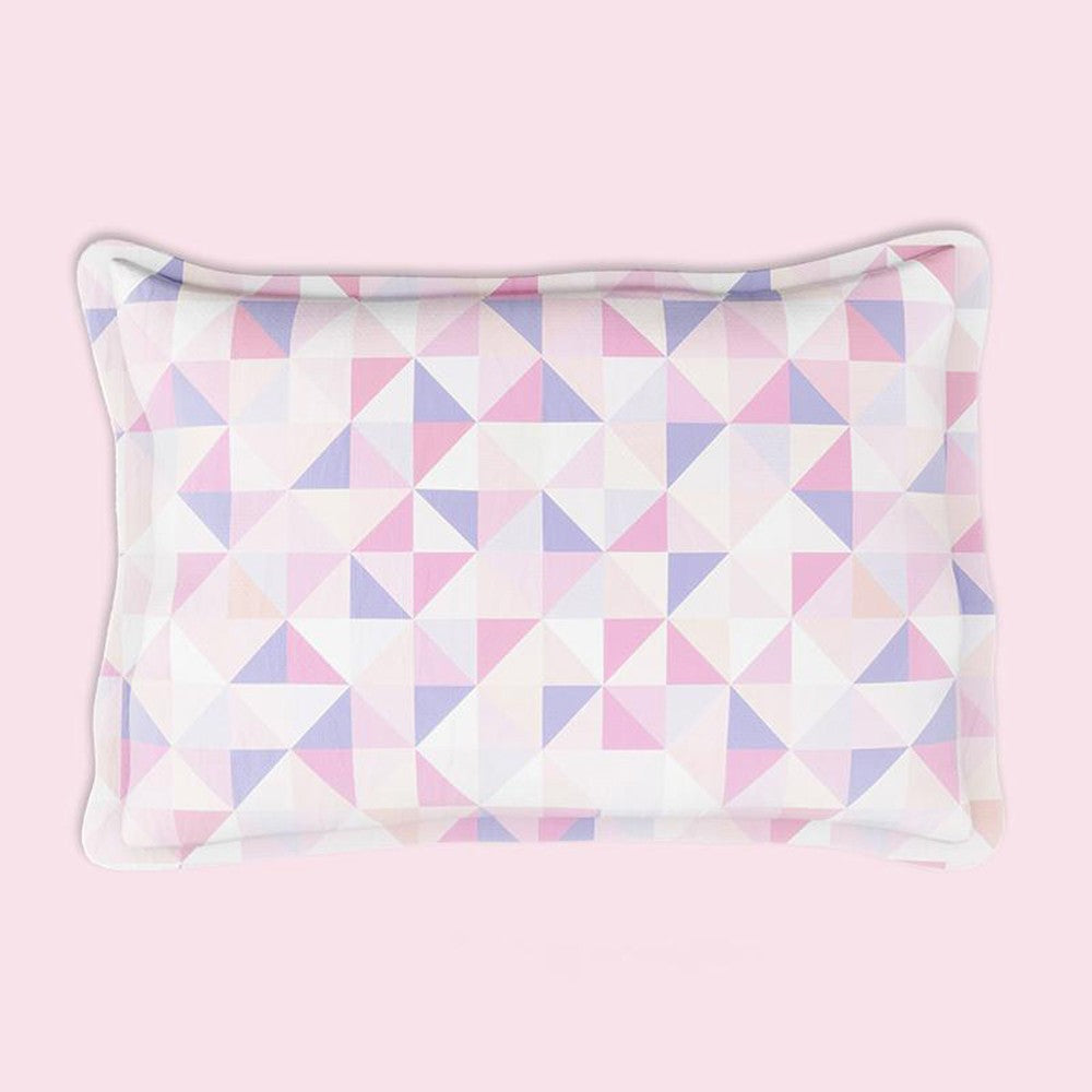 Pink Geometric Organic Rectangle Pillow