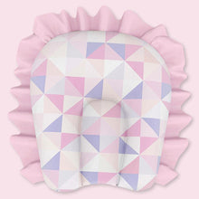 Load image into Gallery viewer, Pink Geometric Organic U-Pillow
