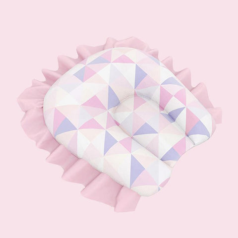 Pink Geometric Organic U-Pillow