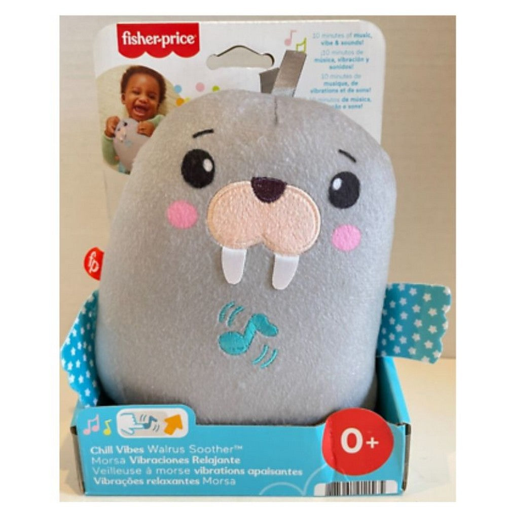 Grey Chill Vibes Walrus Soother Musical Toy