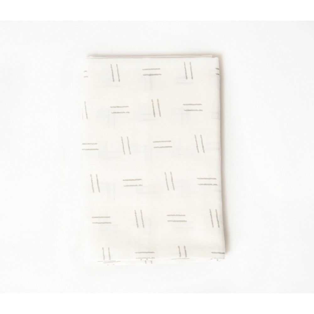 White Road Lines Printed Swaddle