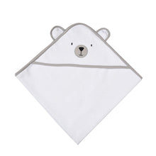 Load image into Gallery viewer, Grey Bear Applique Hooded Towels
