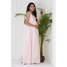 Load image into Gallery viewer, Baby Pink Frill Maternity Gown
