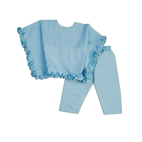 Blue Poncho Style Nightwear