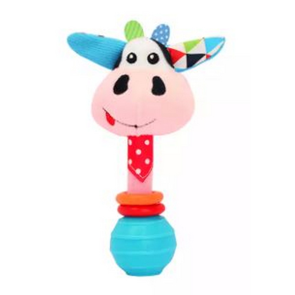 Pink Cow Handheld Rattle
