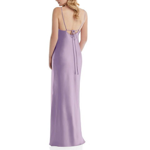 Lavender Cowl Neck With Spaghetti Strap Maternity Gown