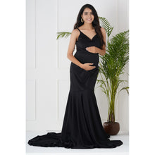 Load image into Gallery viewer, Black Trail Maternity Photoshoot Gown
