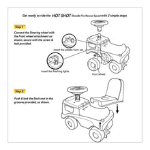 Load image into Gallery viewer, Skoodle Powerplay Fire Rescue Squad Hot Shot Light &amp; Sound Ride-On
