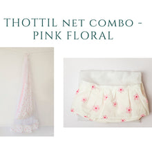 Load image into Gallery viewer, Pink Floral Printed Thottil Net Combo Set
