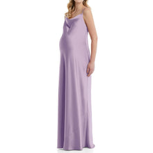 Load image into Gallery viewer, Lavender Cowl Neck With Spaghetti Strap Maternity Gown
