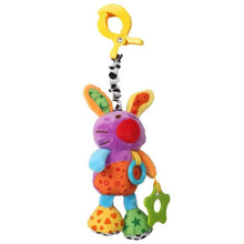 Load image into Gallery viewer, Purple Bunny Soft Pulling Toy With Attached Teether
