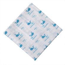 Load image into Gallery viewer, Royal Blue And Sky Blue Whale Printed Swaddle
