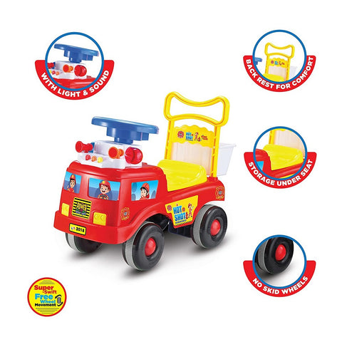 Skoodle Powerplay Fire Rescue Squad Hot Shot Light & Sound Ride-On