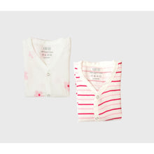 Load image into Gallery viewer, Pink Floral Printed Sleeveless Muslin Jabla - Pack Of 2
