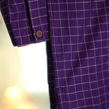Load image into Gallery viewer, Purple Checked Unisex Kurta In Handwoven Cotton Silk
