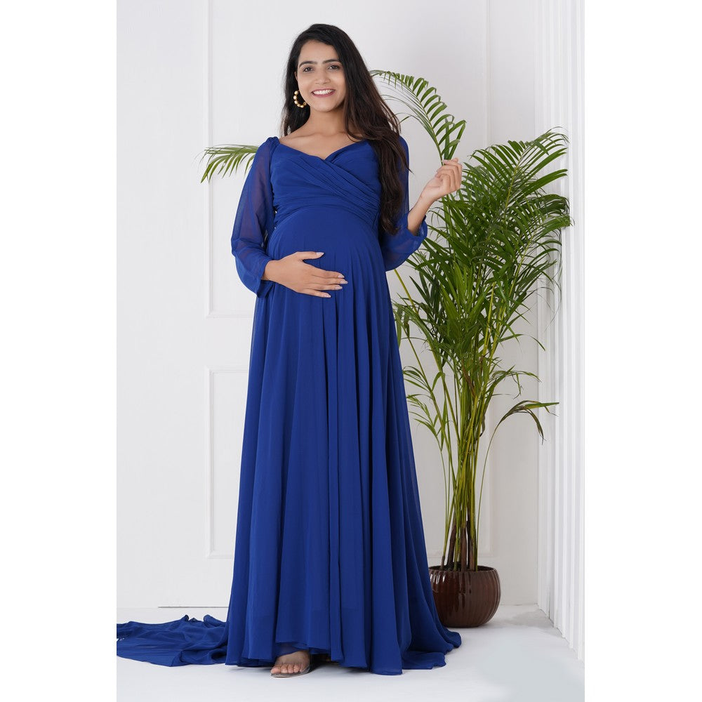 Blue Trail Maternity Gown
