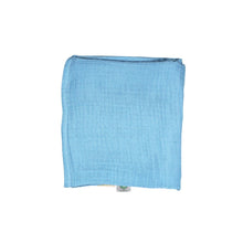 Load image into Gallery viewer, Blue And Grey Plain Muslin Blankets
