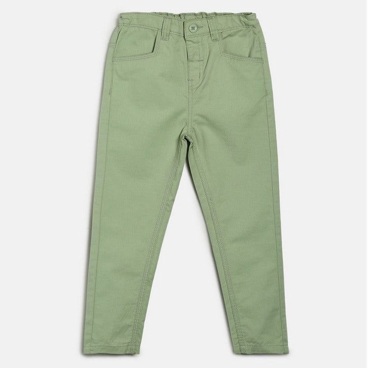 Green Boys Cotton Pants