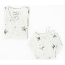 Load image into Gallery viewer, White Smiley Star Printed Sleeveless Jabla &amp; Nappy - Pack Of 4
