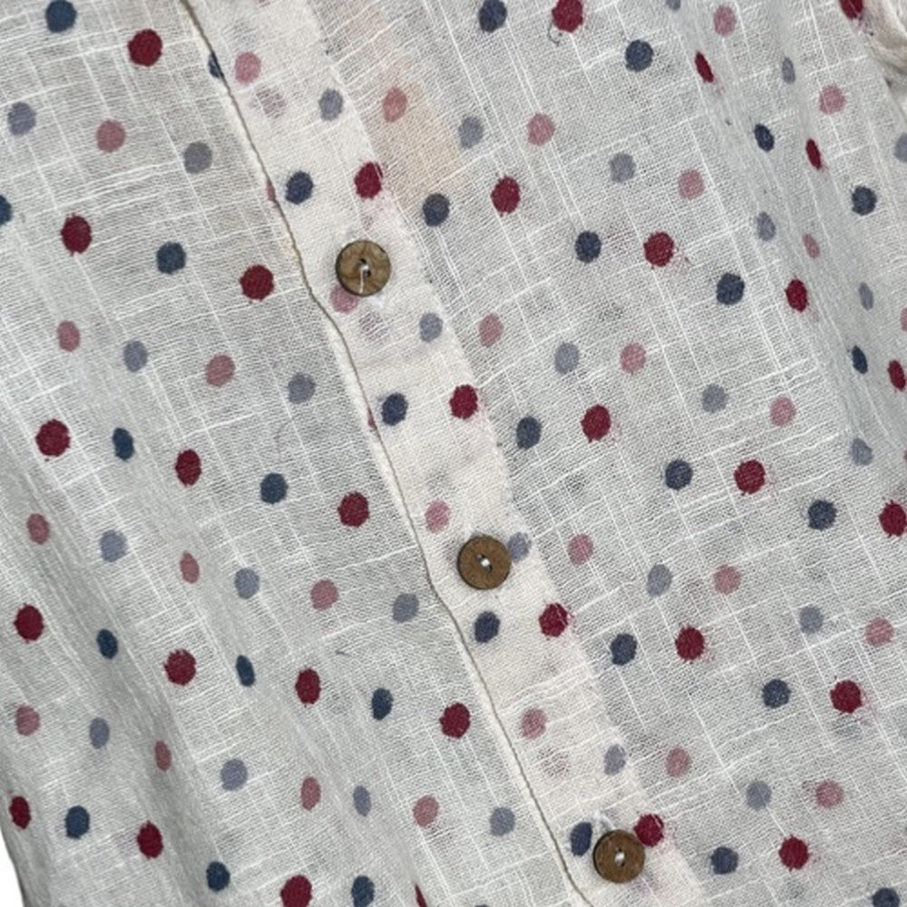White Polka Dot Boys Shirt