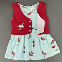 Load image into Gallery viewer, Flamingo Frock with Red Jacket
