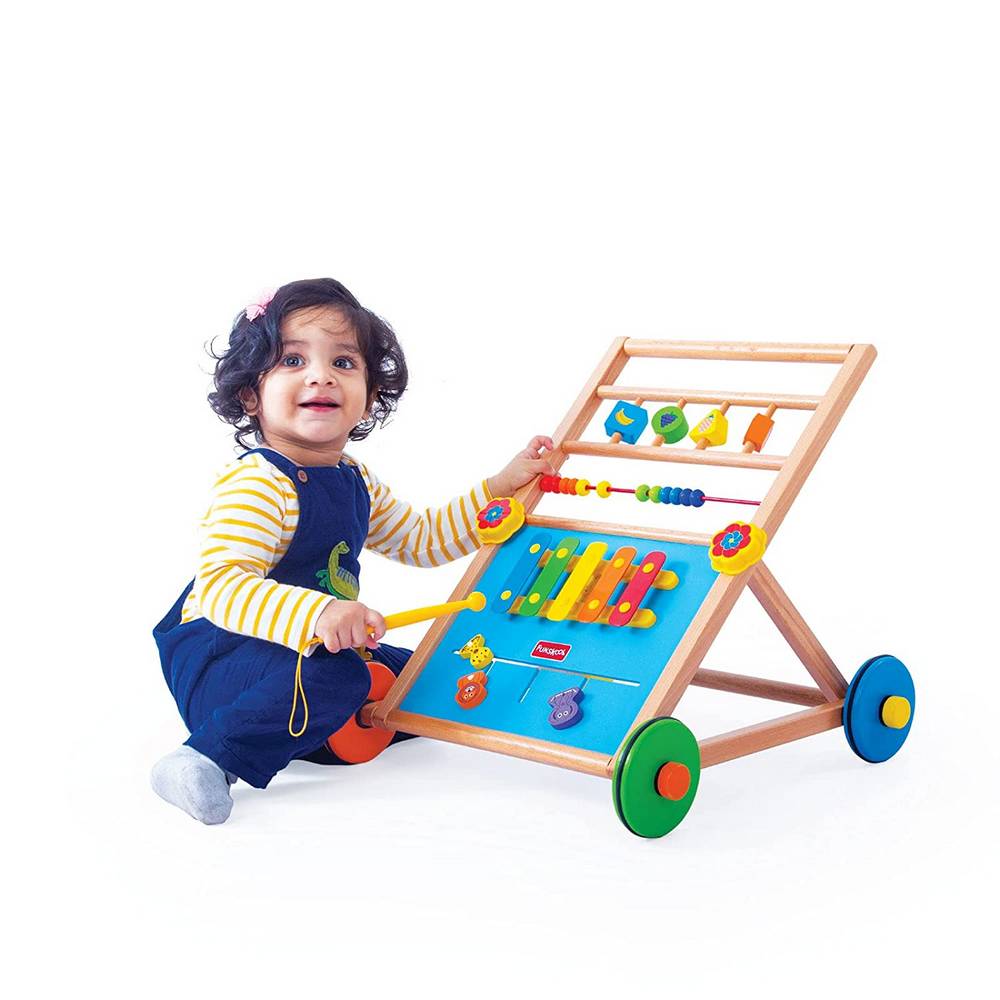 Classic Wooden Activity Walker With 2 Modes Of Play