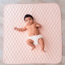 Load image into Gallery viewer, Peach Organic Cotton Quilted Playmat
