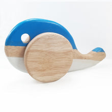 Load image into Gallery viewer, Blue Whale Wooden Push &amp; Pull Toy
