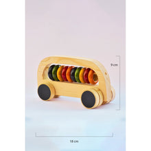 Load image into Gallery viewer, Wheels On The Bus Push And Pull Along Wooden Toy
