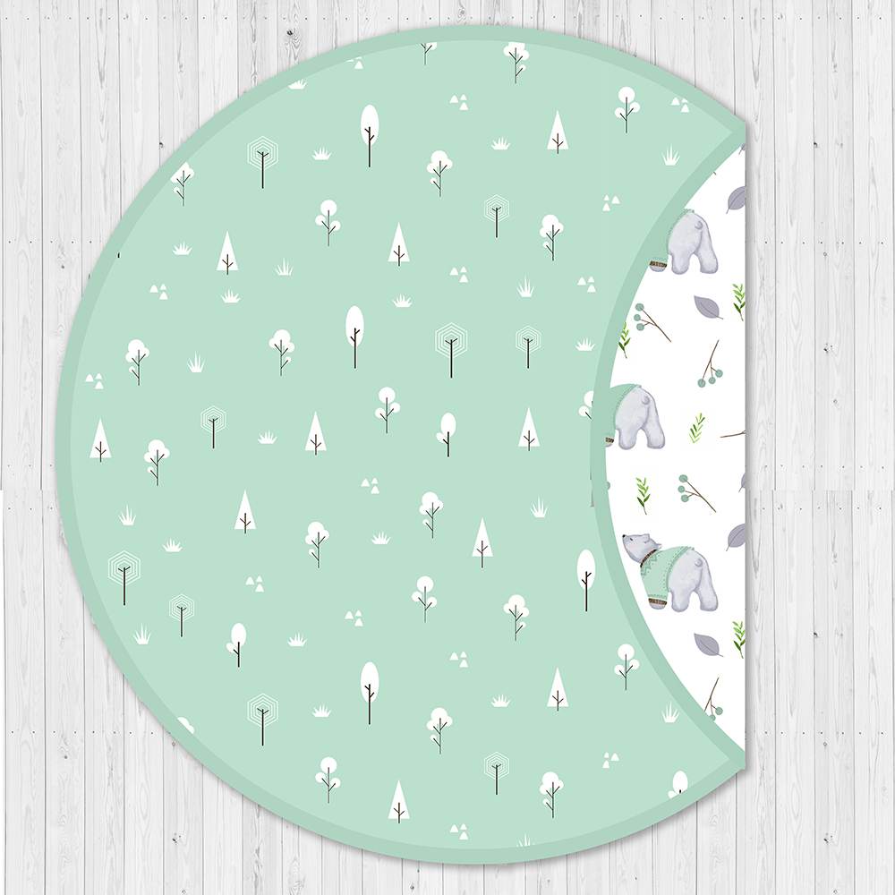 Green Polar Bear Organic Cushioned Playmat