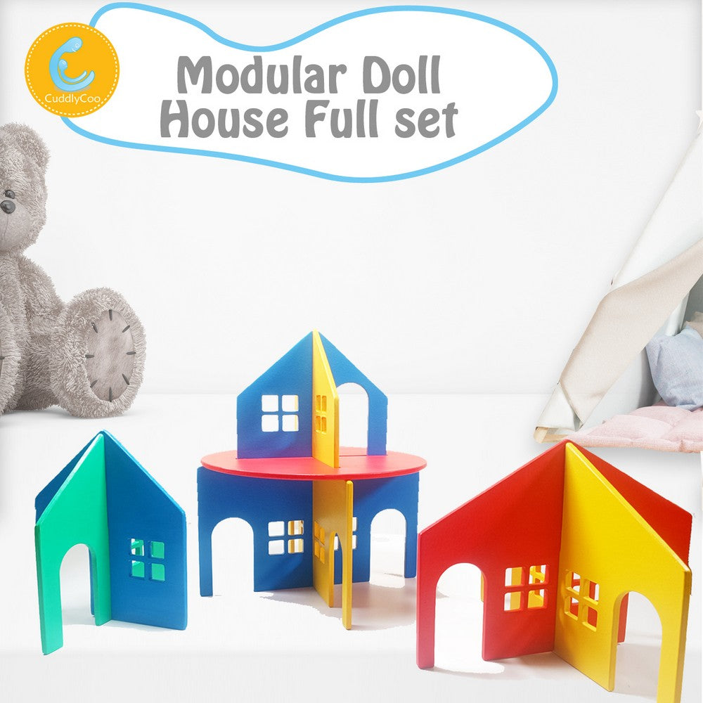 Modular Wooden Doll House Full Set