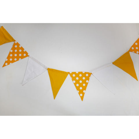 Yellow Polka Dots Printed Cotton Bunting