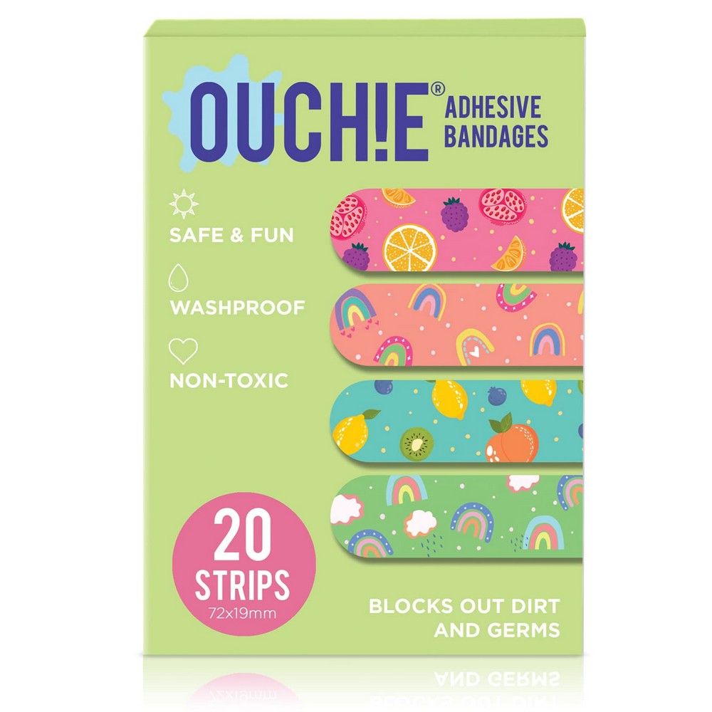 Green Non-Toxic Printed Bandages- 20 Strips