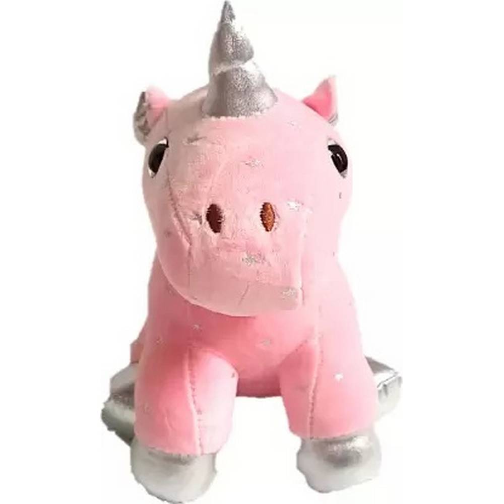 Pink Star Printed Unicorn Soft Toy