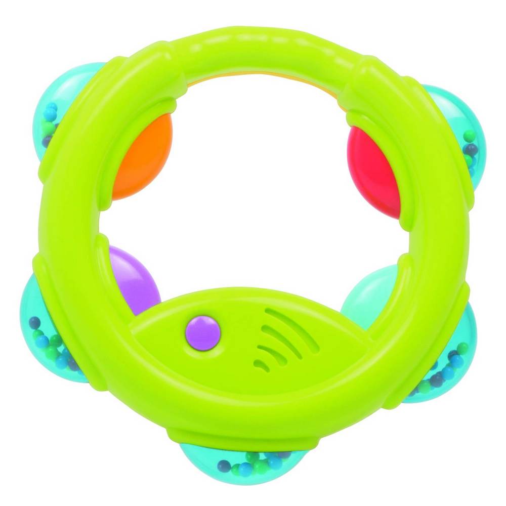 2 In 1 Colourful Tambourine Musical Rattle