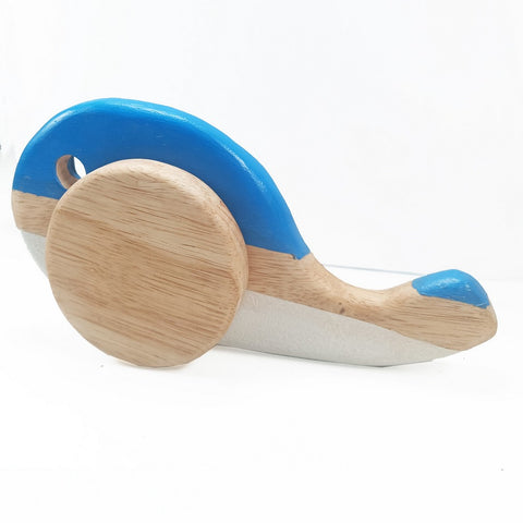 Blue Whale Wooden Push & Pull Toy