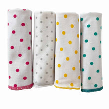 Load image into Gallery viewer, Polka Dots Super Soft Napkins for Babies - Pack of 4
