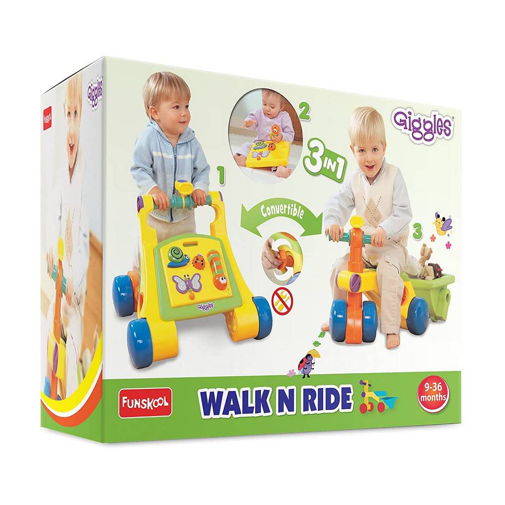 Manual Push 3 In 1 Walk Ride Sit & Play Ride On