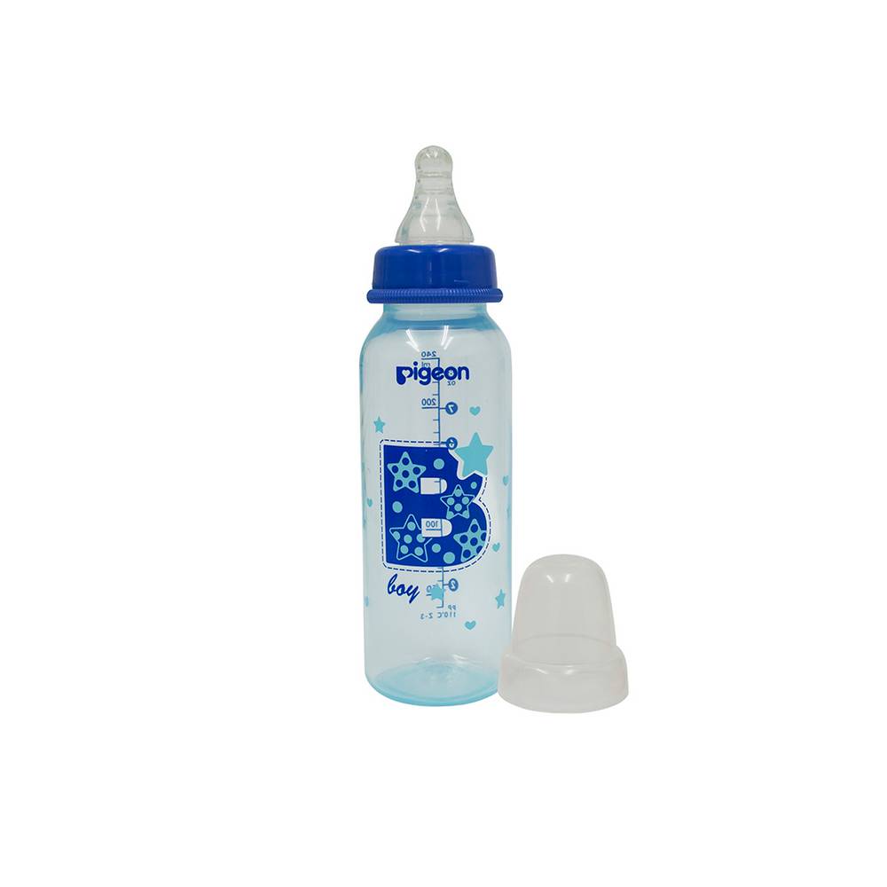 Blue Peristalikc Clear Nursing Bottle - 240ml
