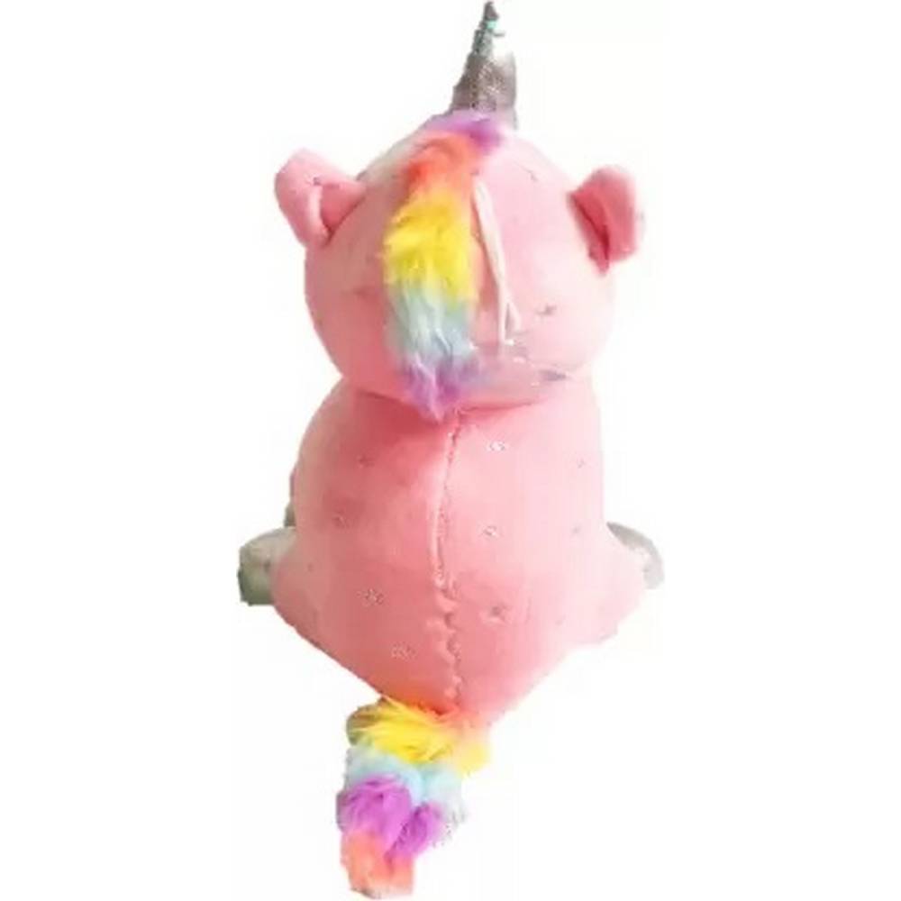 Pink Star Printed Unicorn Soft Toy