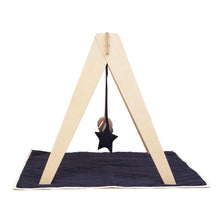 Load image into Gallery viewer, Blue Star Wooden Baby Playgym With Playmat And Mini Tent
