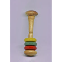 Load image into Gallery viewer, Dumbbell Ring Wooden Rattle
