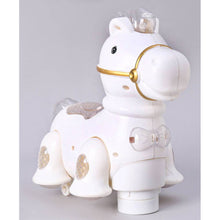 Load image into Gallery viewer, White Happy Pony Bump &amp; Go Battery Operated Toy
