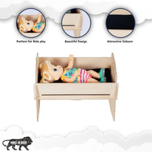 Load image into Gallery viewer, Navy Doll Nursery Furniture Set - Stroller, Cradle &amp; High Chair

