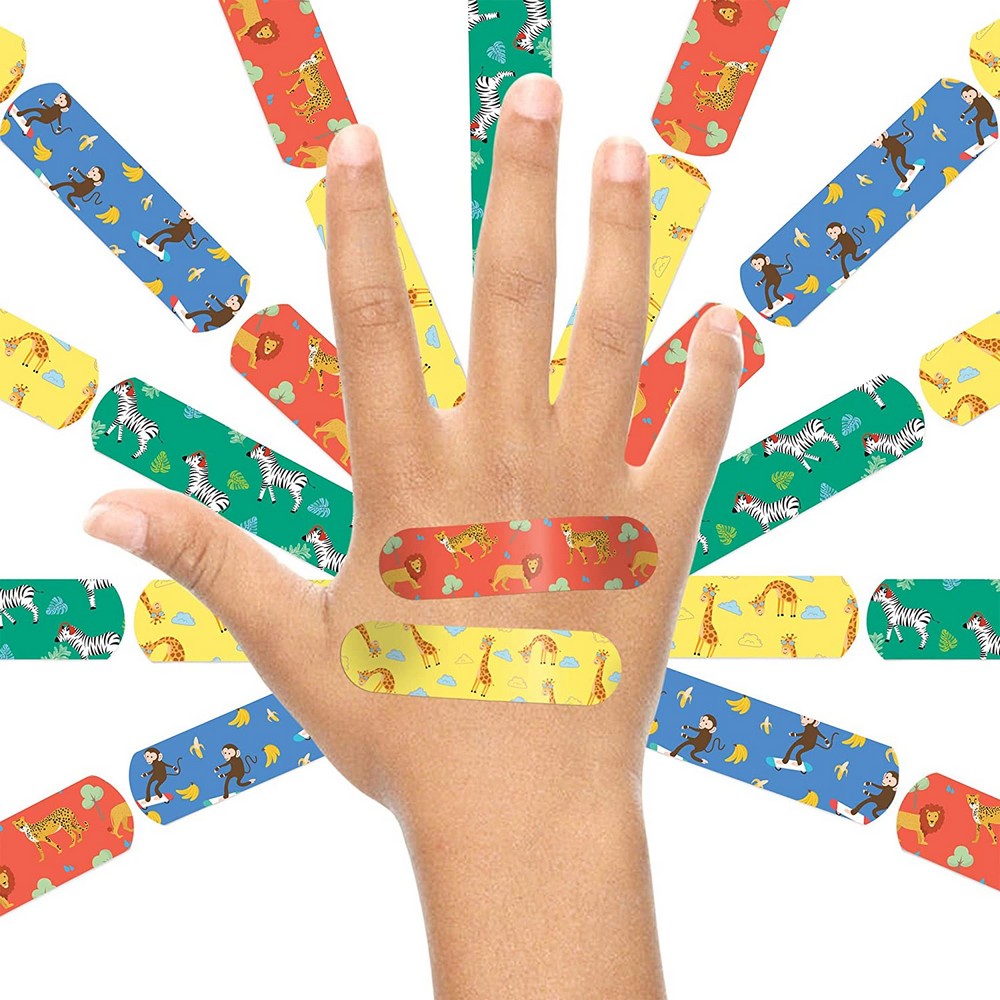 Orange Non-Toxic Printed Bandages- 20 Strips